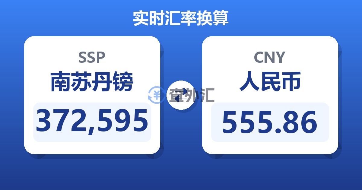 372,595南苏丹镑兑人民币