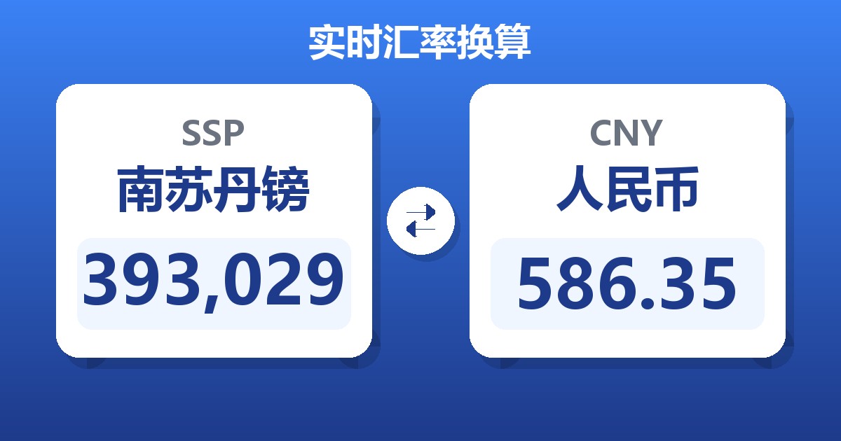 393,029南苏丹镑兑人民币