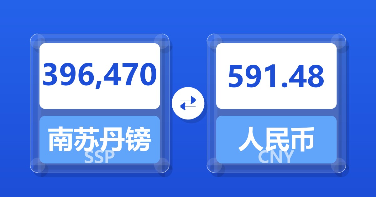 396,470南苏丹镑兑人民币