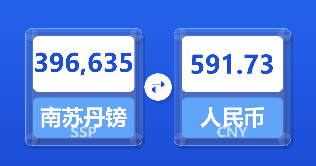 396,635南苏丹镑兑人民币