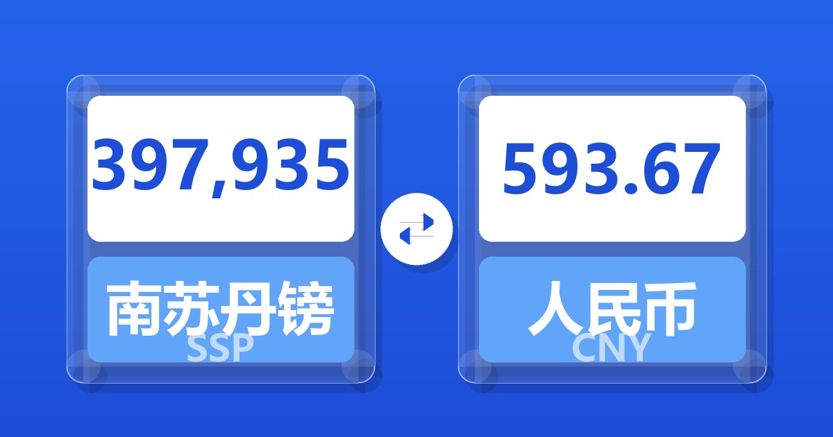 397,935南苏丹镑兑人民币