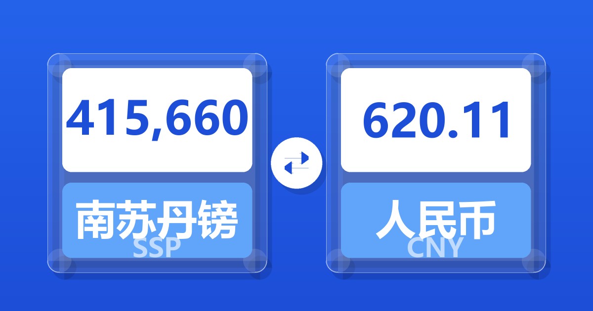 415,660南苏丹镑兑人民币