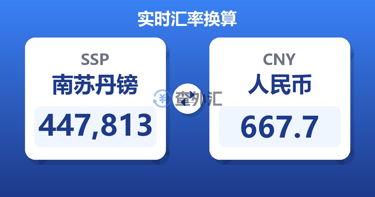447,813南苏丹镑兑人民币
