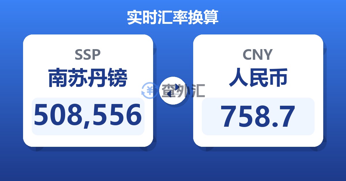 508,556南苏丹镑兑人民币