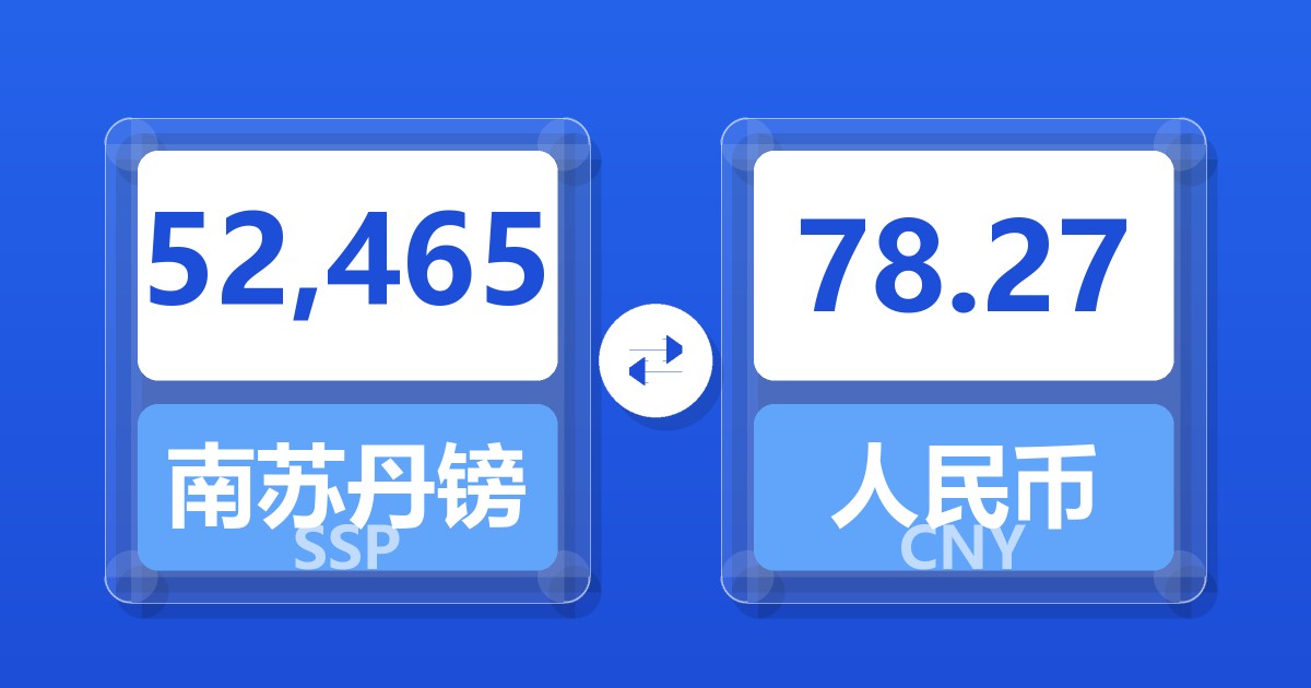 52,465南苏丹镑兑人民币
