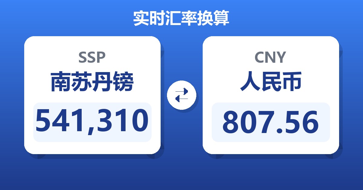 541,310南苏丹镑兑人民币