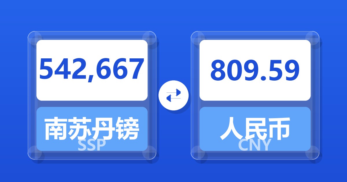 542,667南苏丹镑兑人民币