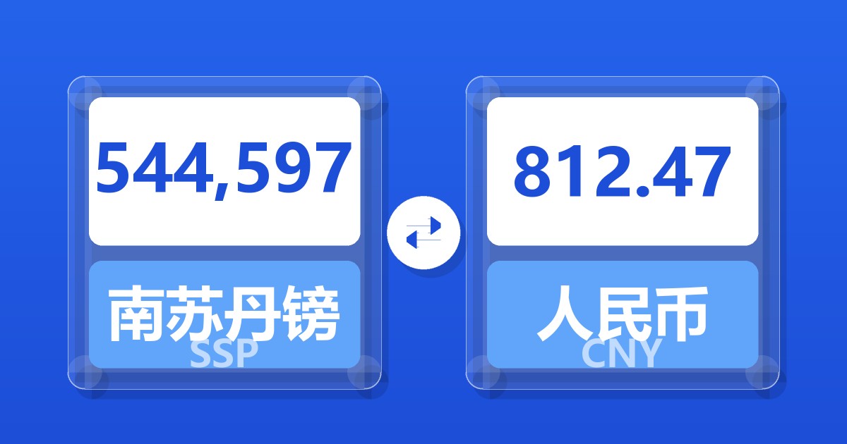 544,597南苏丹镑兑人民币