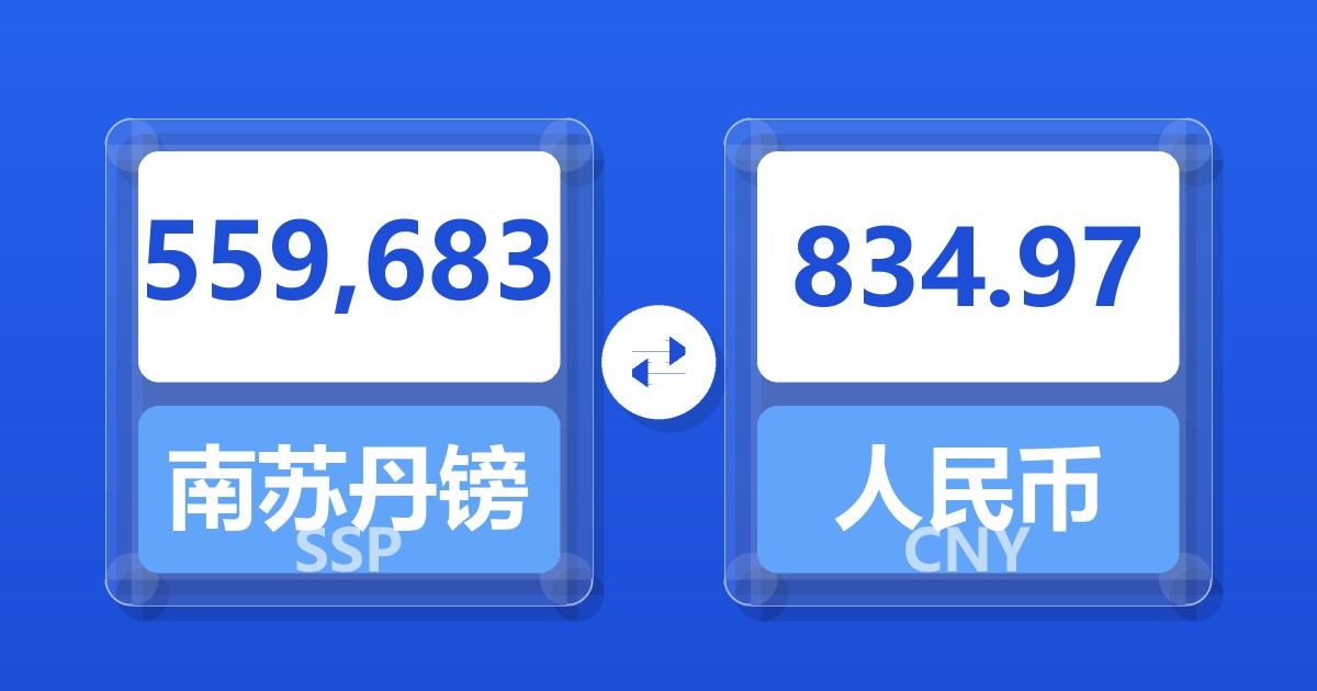 559,683南苏丹镑兑人民币