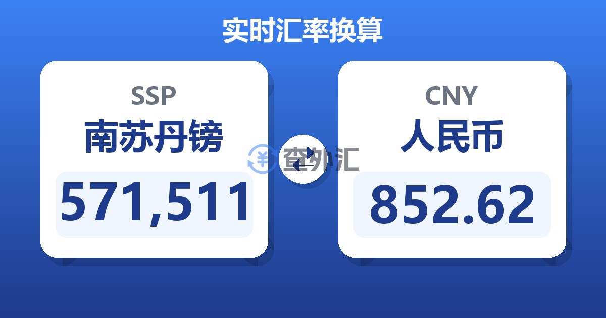 571,511南苏丹镑兑人民币