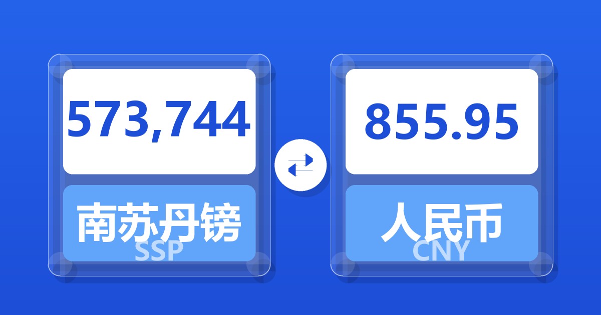 573,744南苏丹镑兑人民币