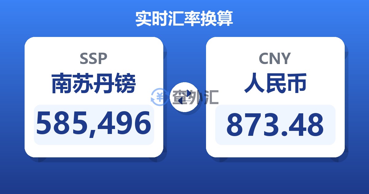 585,496南苏丹镑兑人民币