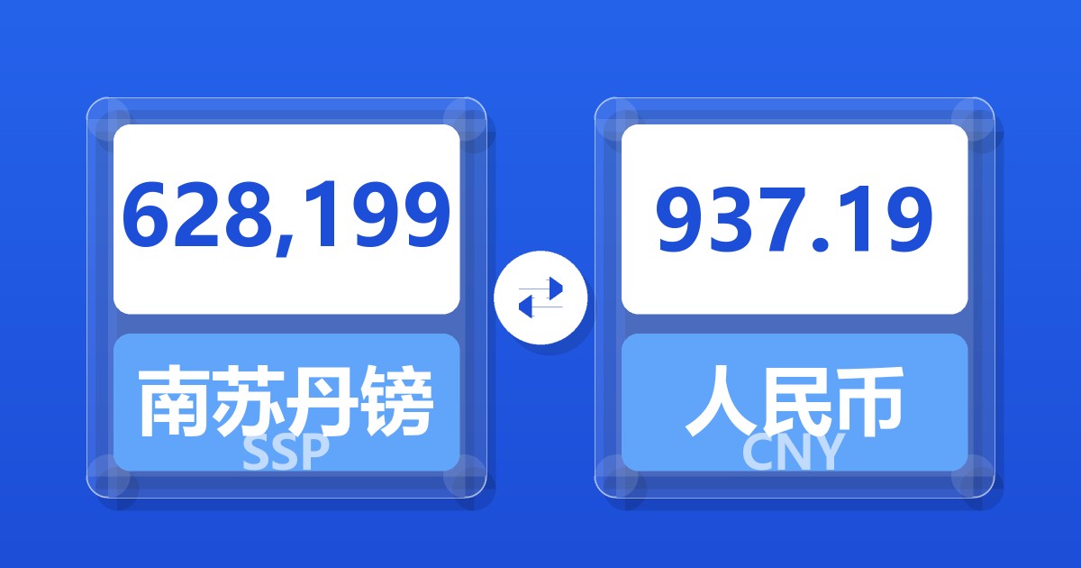 628,199南苏丹镑兑人民币