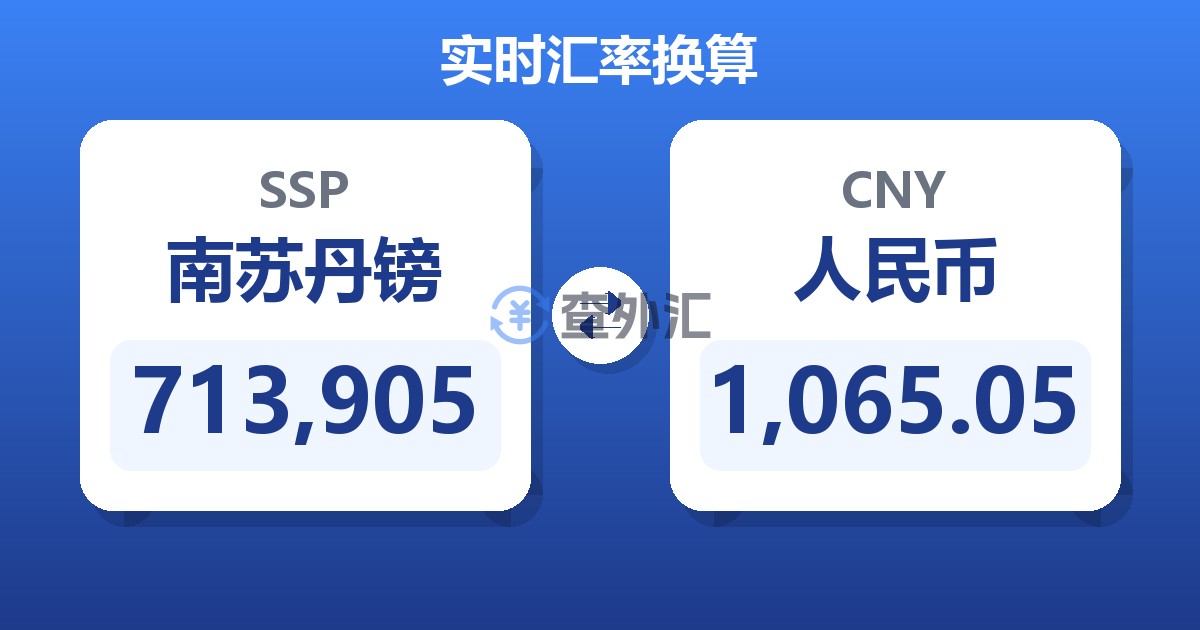 713,905南苏丹镑兑人民币