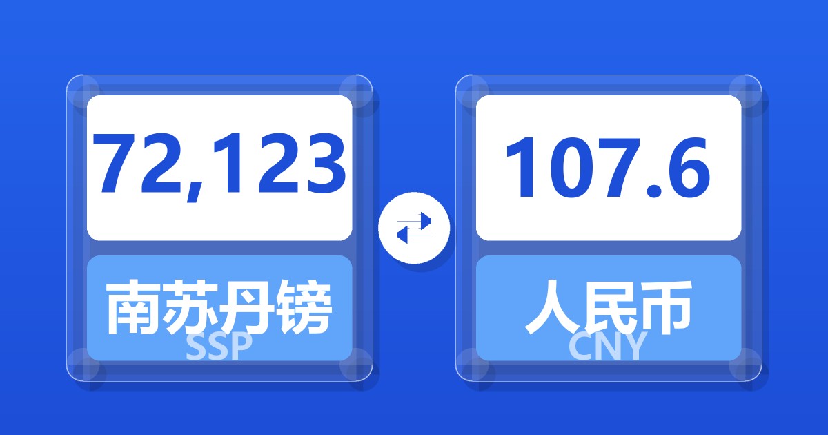 72,123南苏丹镑兑人民币