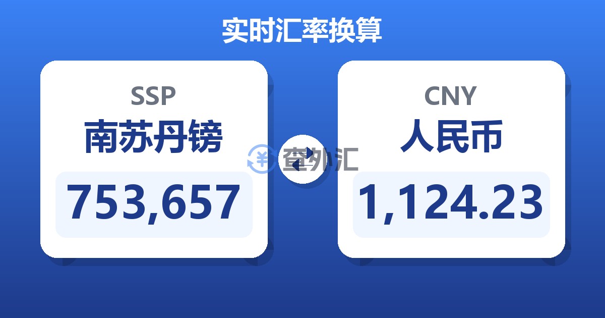 753,657南苏丹镑兑人民币