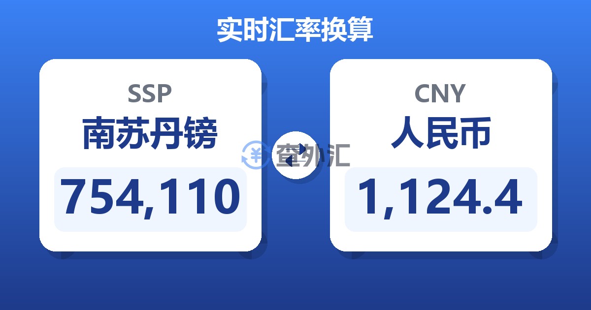 754,110南苏丹镑兑人民币