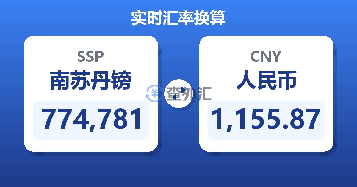 774,781南苏丹镑兑人民币