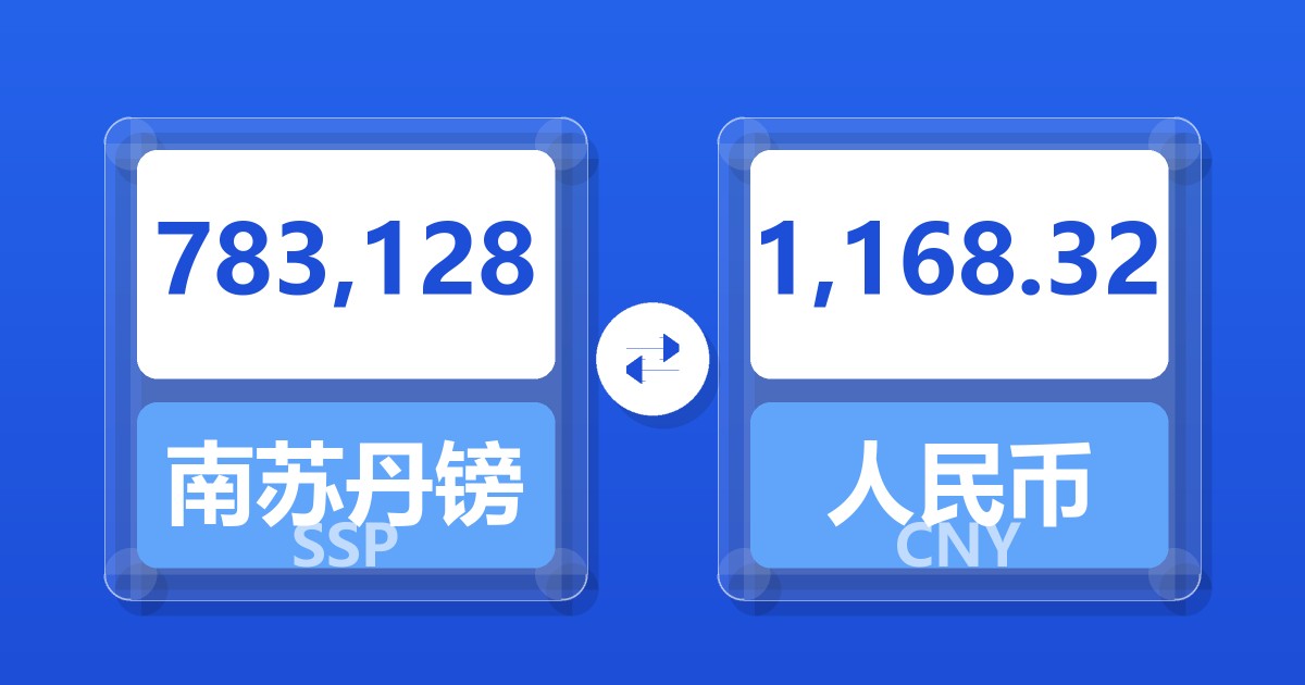 783,128南苏丹镑兑人民币