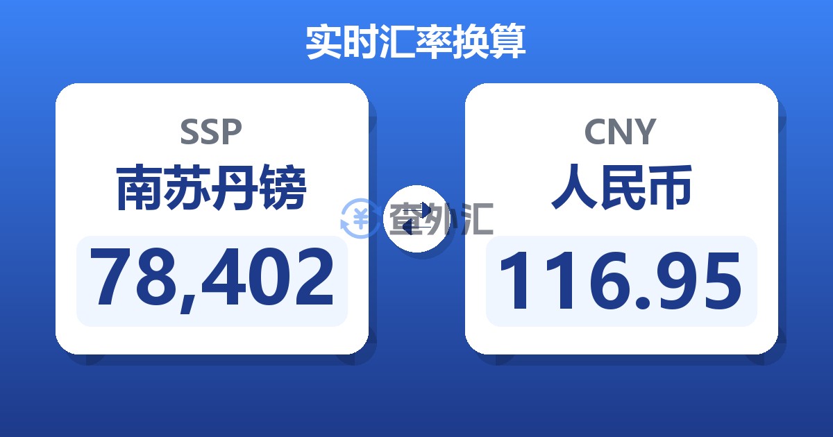 78,402南苏丹镑兑人民币
