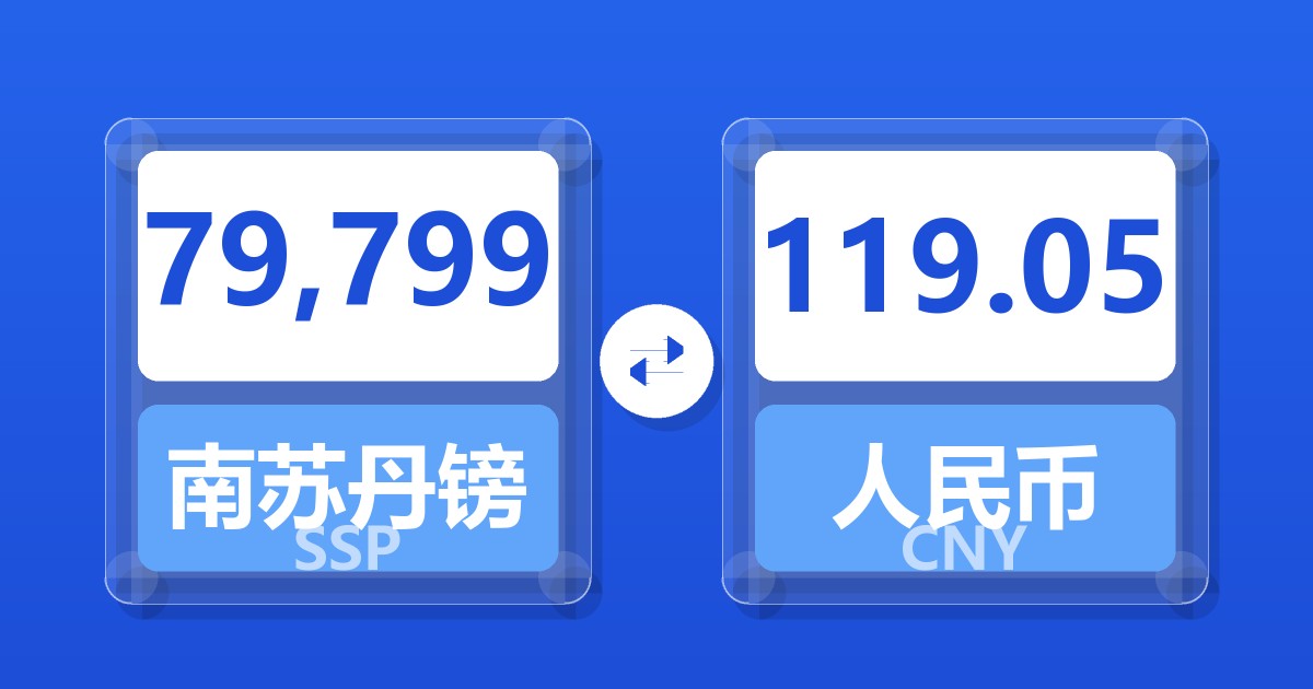 79,799南苏丹镑兑人民币