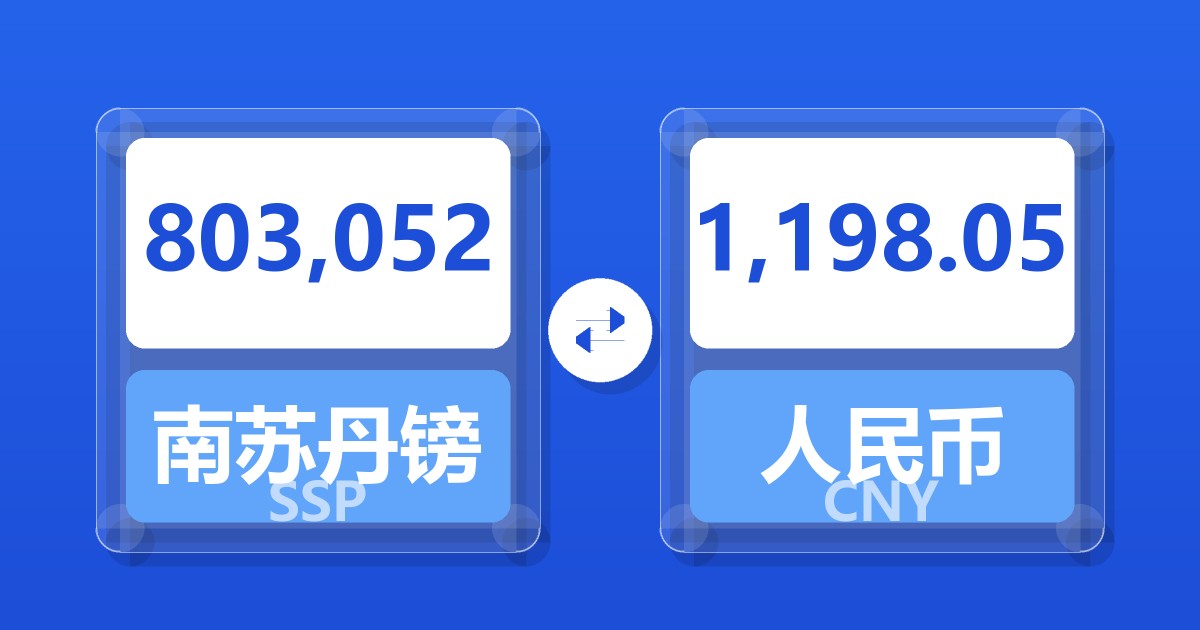 803,052南苏丹镑兑人民币