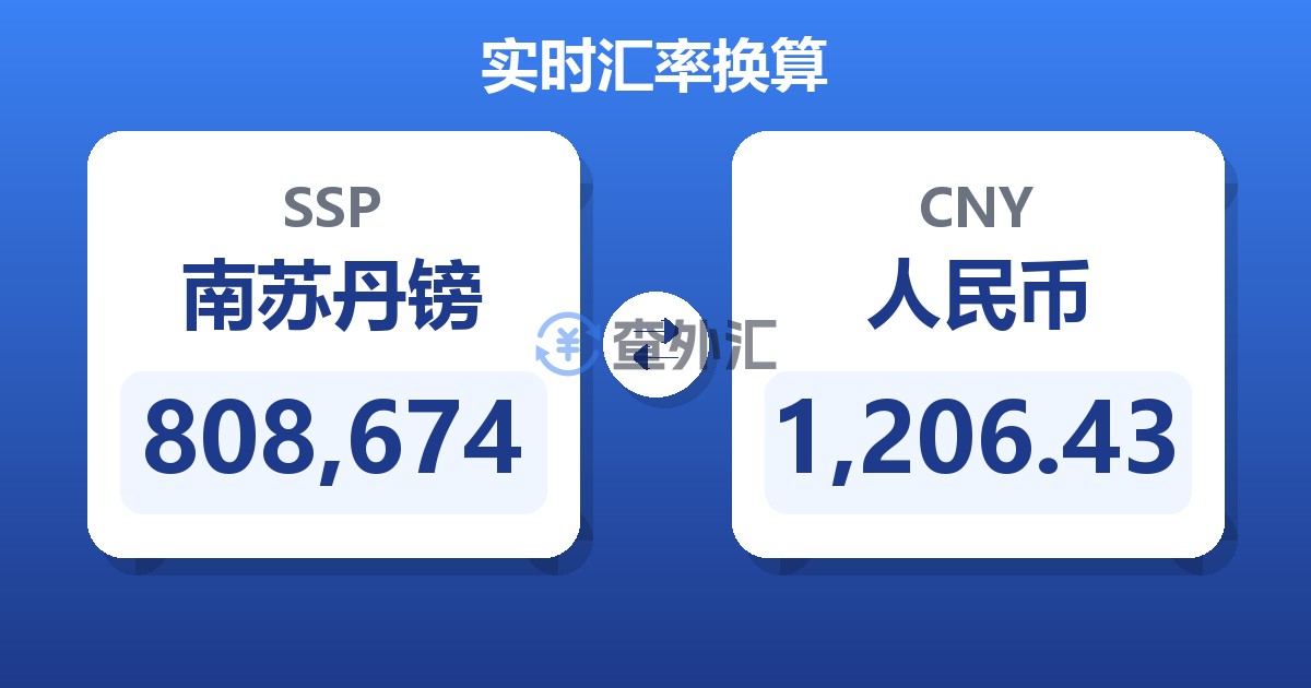 808,674南苏丹镑兑人民币