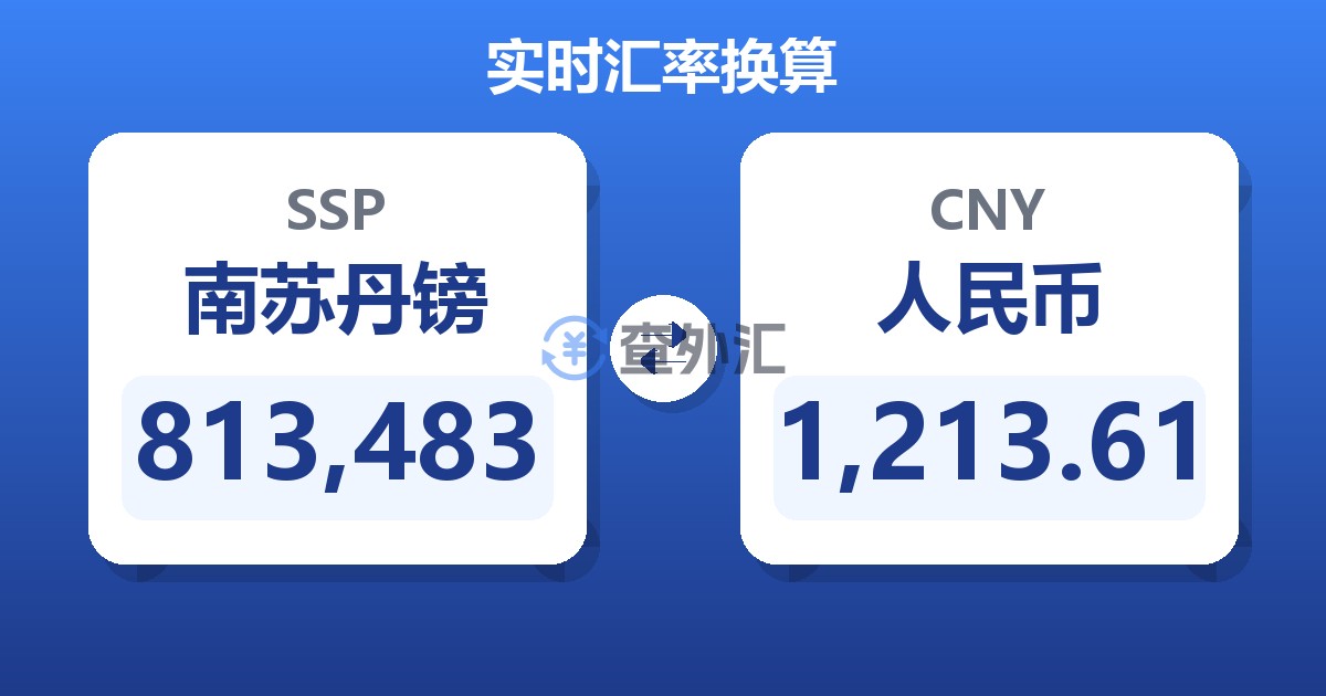 813,483南苏丹镑兑人民币