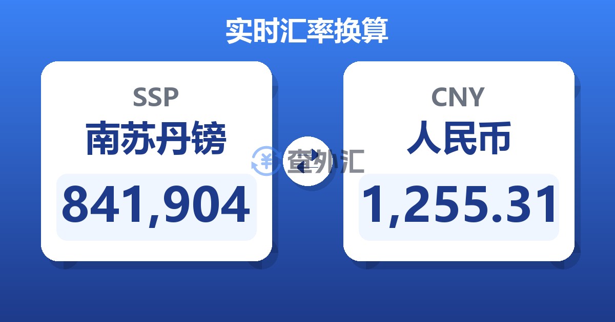 841,904南苏丹镑兑人民币