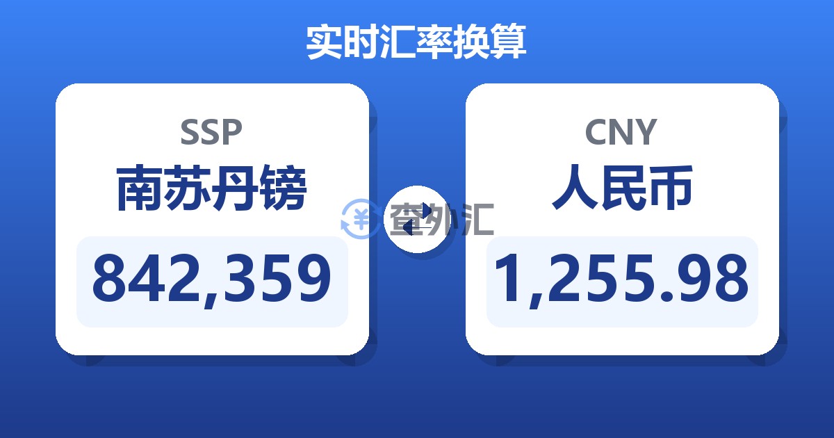842,359南苏丹镑兑人民币