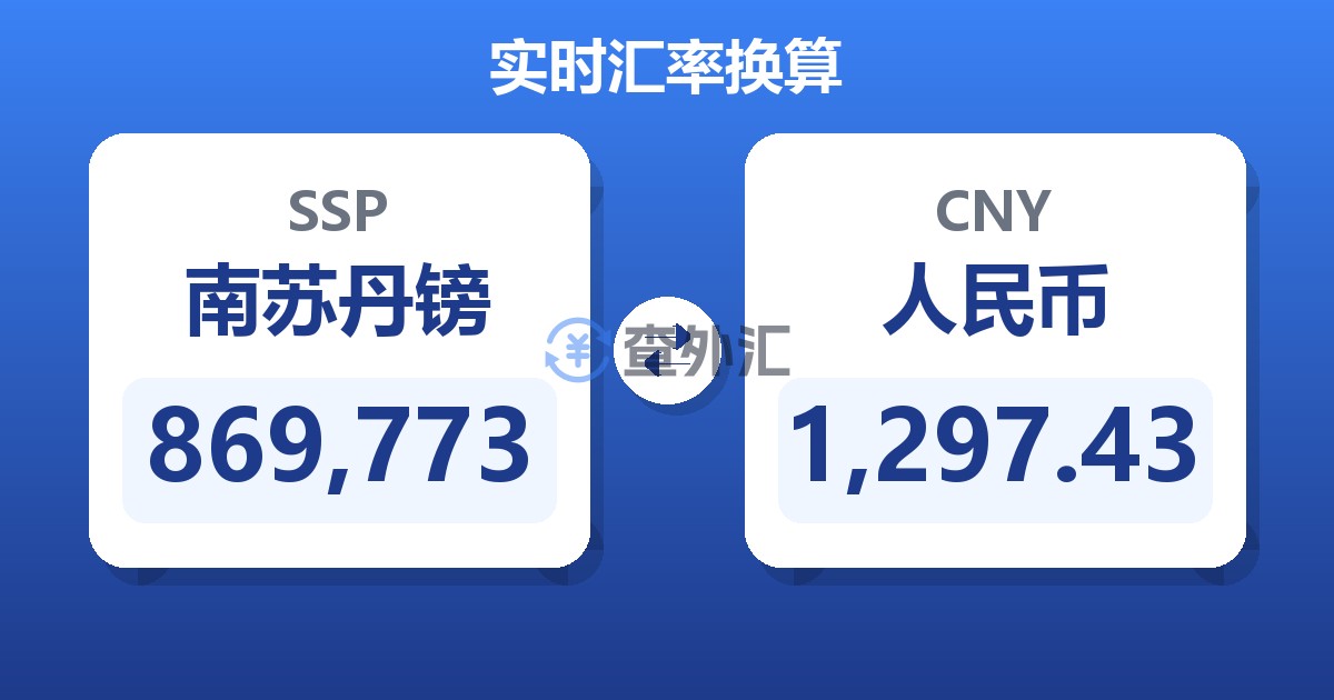 869,773南苏丹镑兑人民币