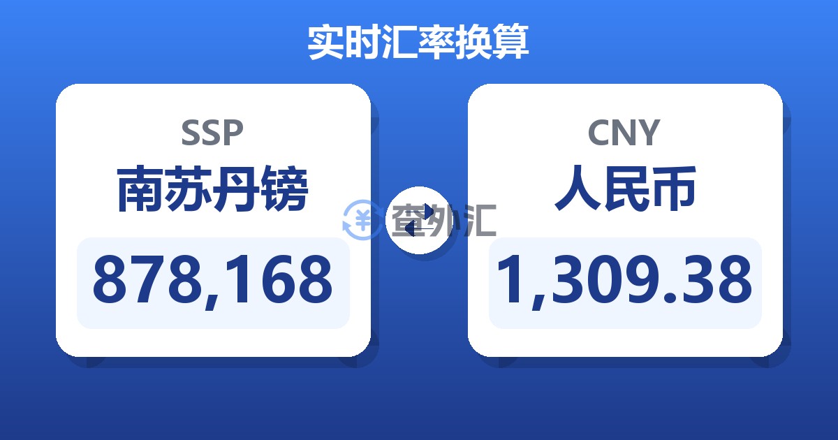 878,168南苏丹镑兑人民币