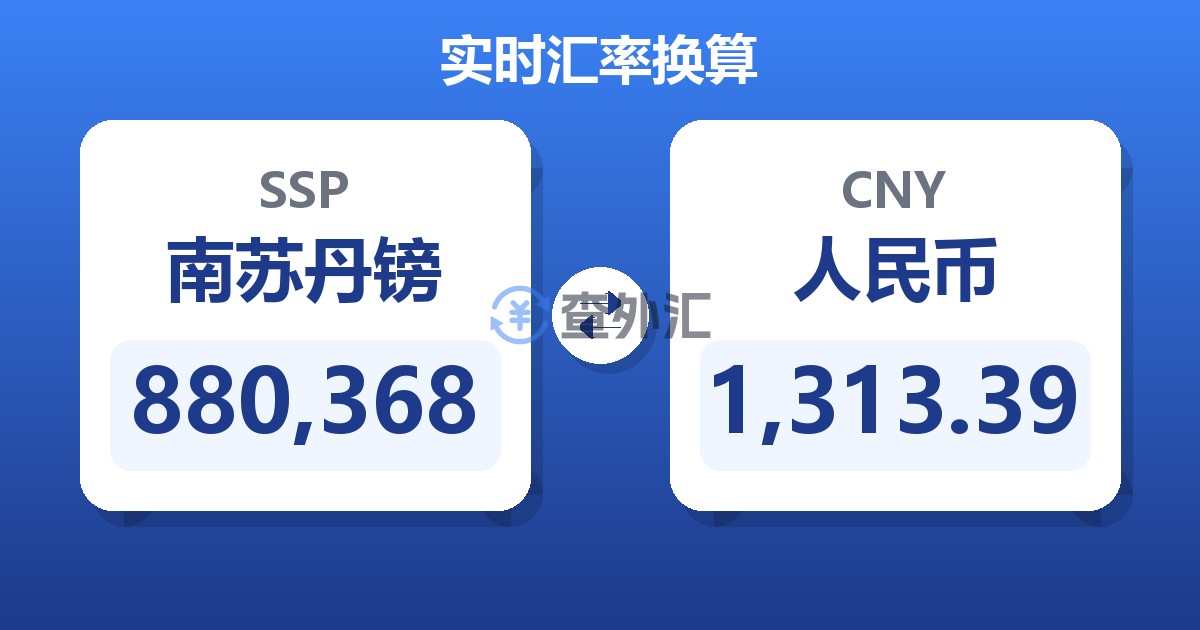 880,368南苏丹镑兑人民币