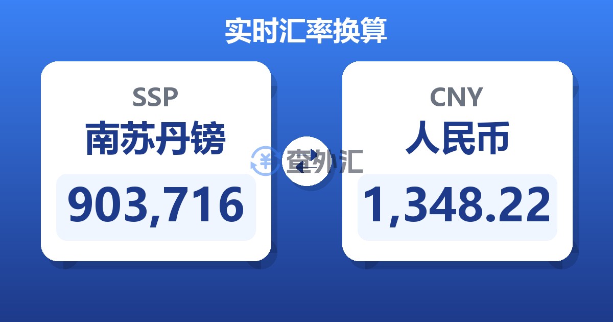 903,716南苏丹镑兑人民币