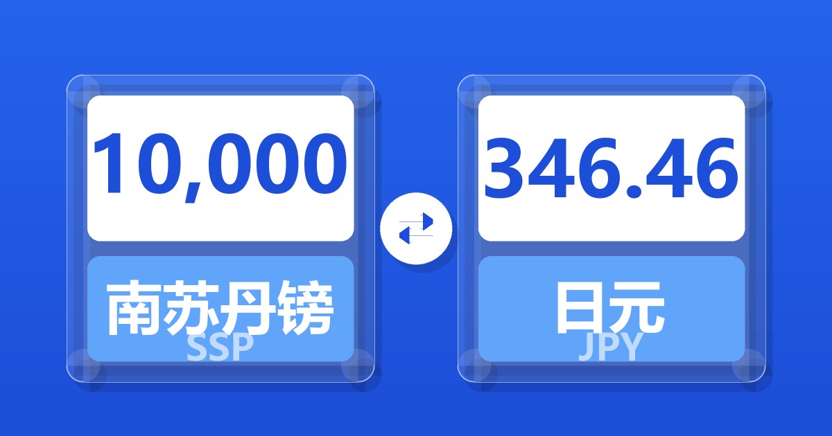 10,000南苏丹镑兑日元