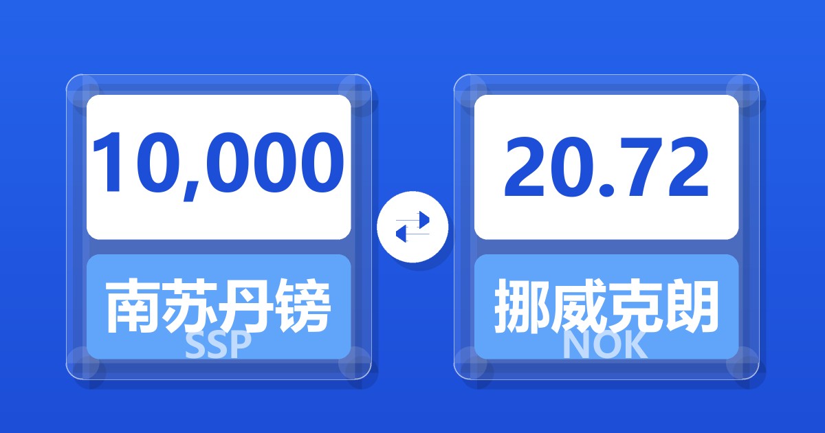 10,000南苏丹镑兑挪威克朗