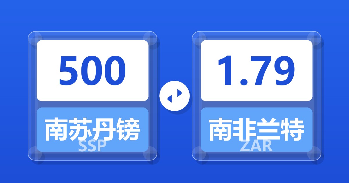 500南苏丹镑兑南非兰特