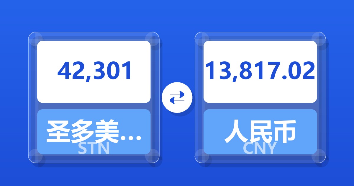 42,301圣多美和普林西比多布拉兑人民币