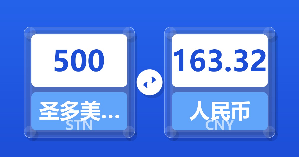 500圣多美和普林西比多布拉兑人民币