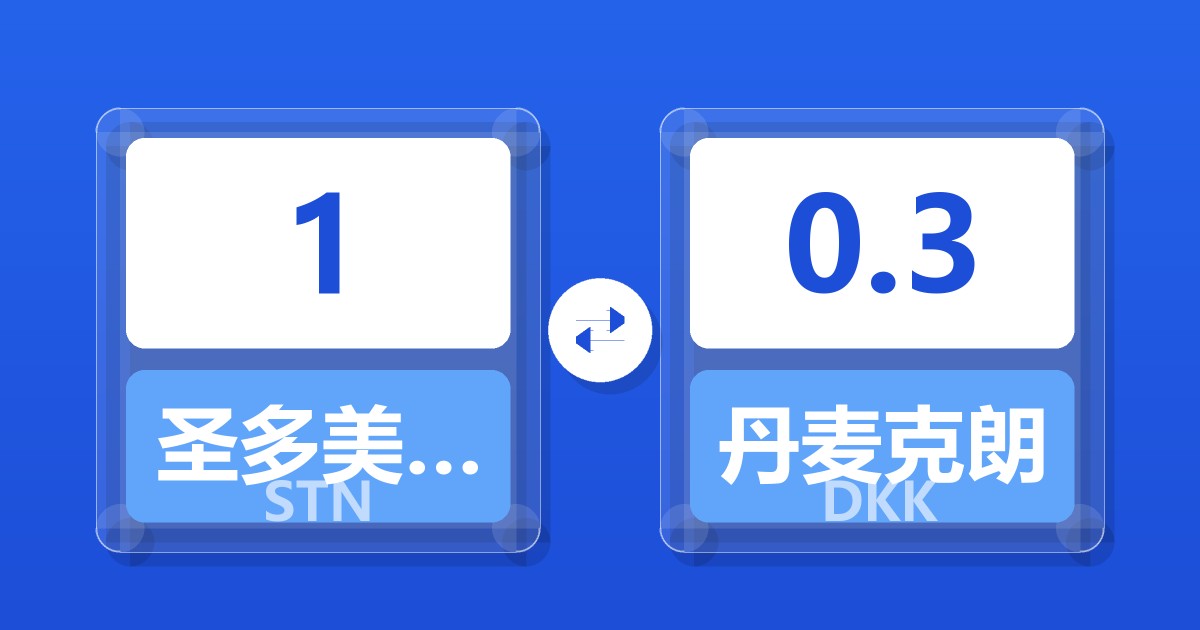 1圣多美和普林西比多布拉兑丹麦克朗