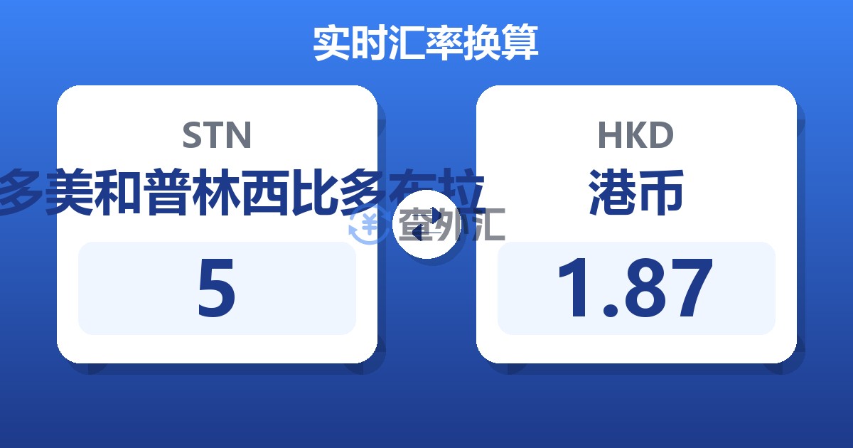 5圣多美和普林西比多布拉兑港币