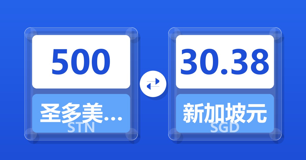 500圣多美和普林西比多布拉兑新加坡元