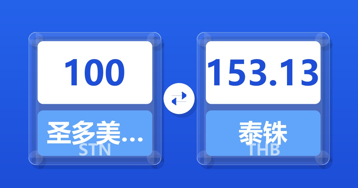 100圣多美和普林西比多布拉兑泰铢