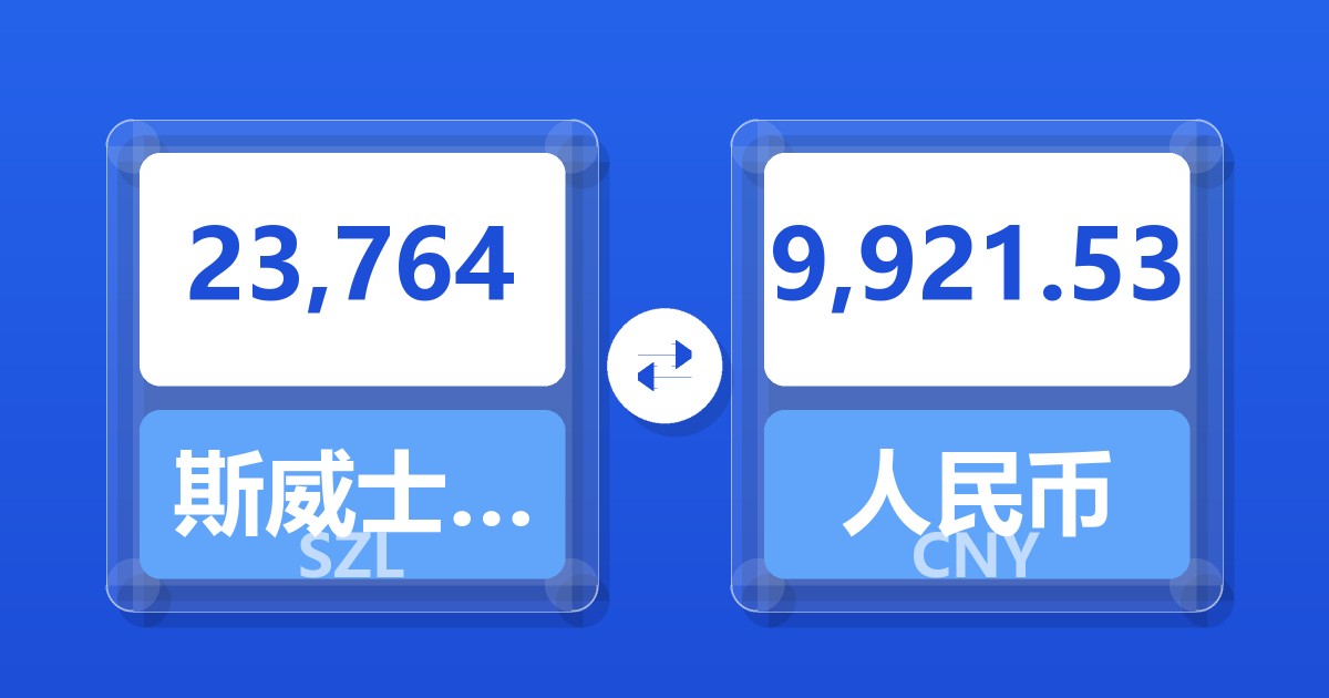 23,764斯威士兰里兰吉尼兑人民币
