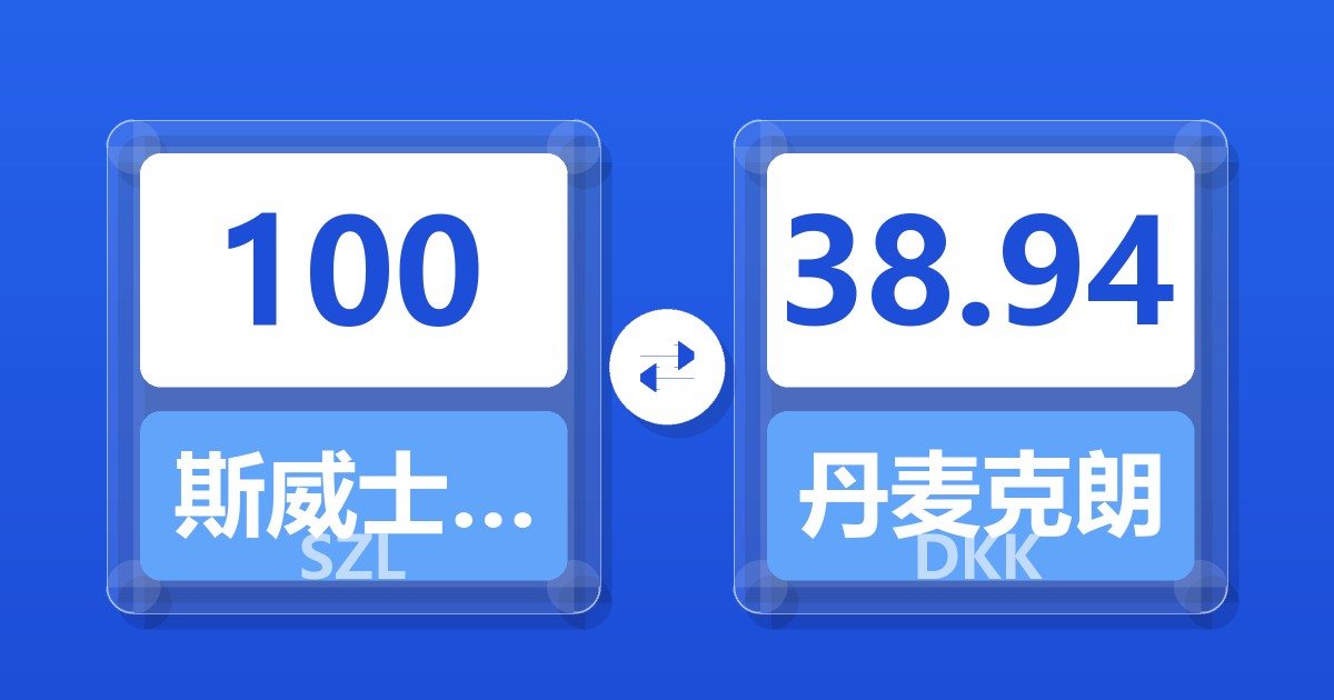 100斯威士兰里兰吉尼兑丹麦克朗