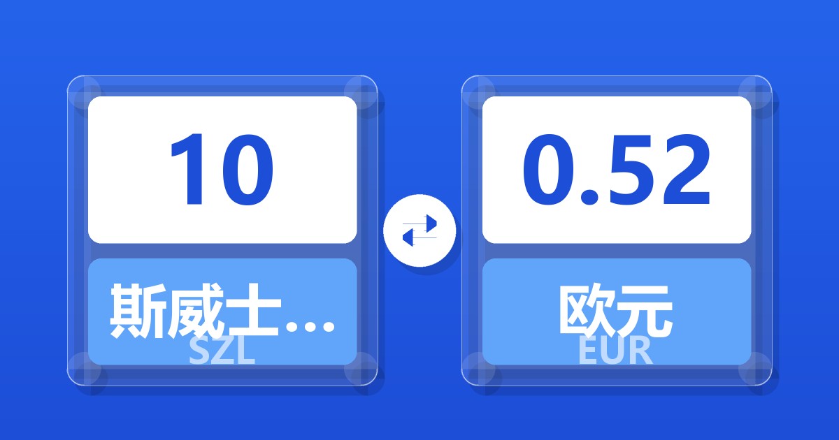 10斯威士兰里兰吉尼兑欧元