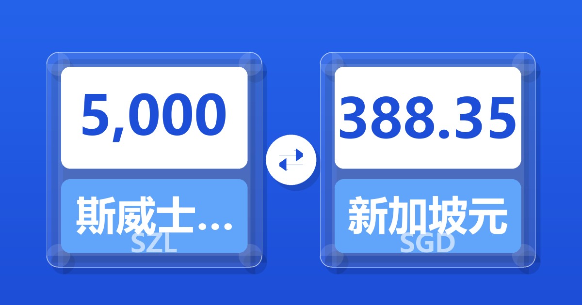 5,000斯威士兰里兰吉尼兑新加坡元