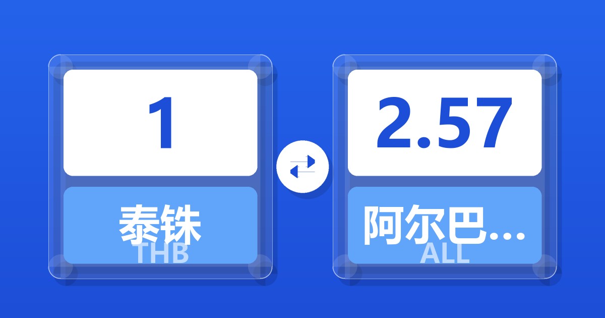 1泰铢兑阿尔巴尼亚列克