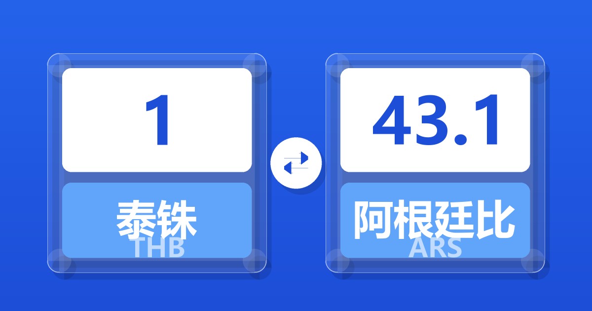 1泰铢兑阿根廷比索