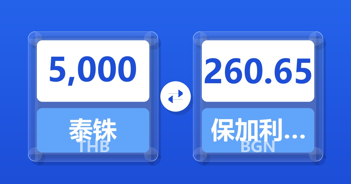 5,000泰铢兑保加利亚列弗